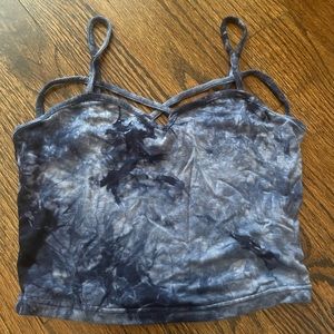 Ombré blue cropped top